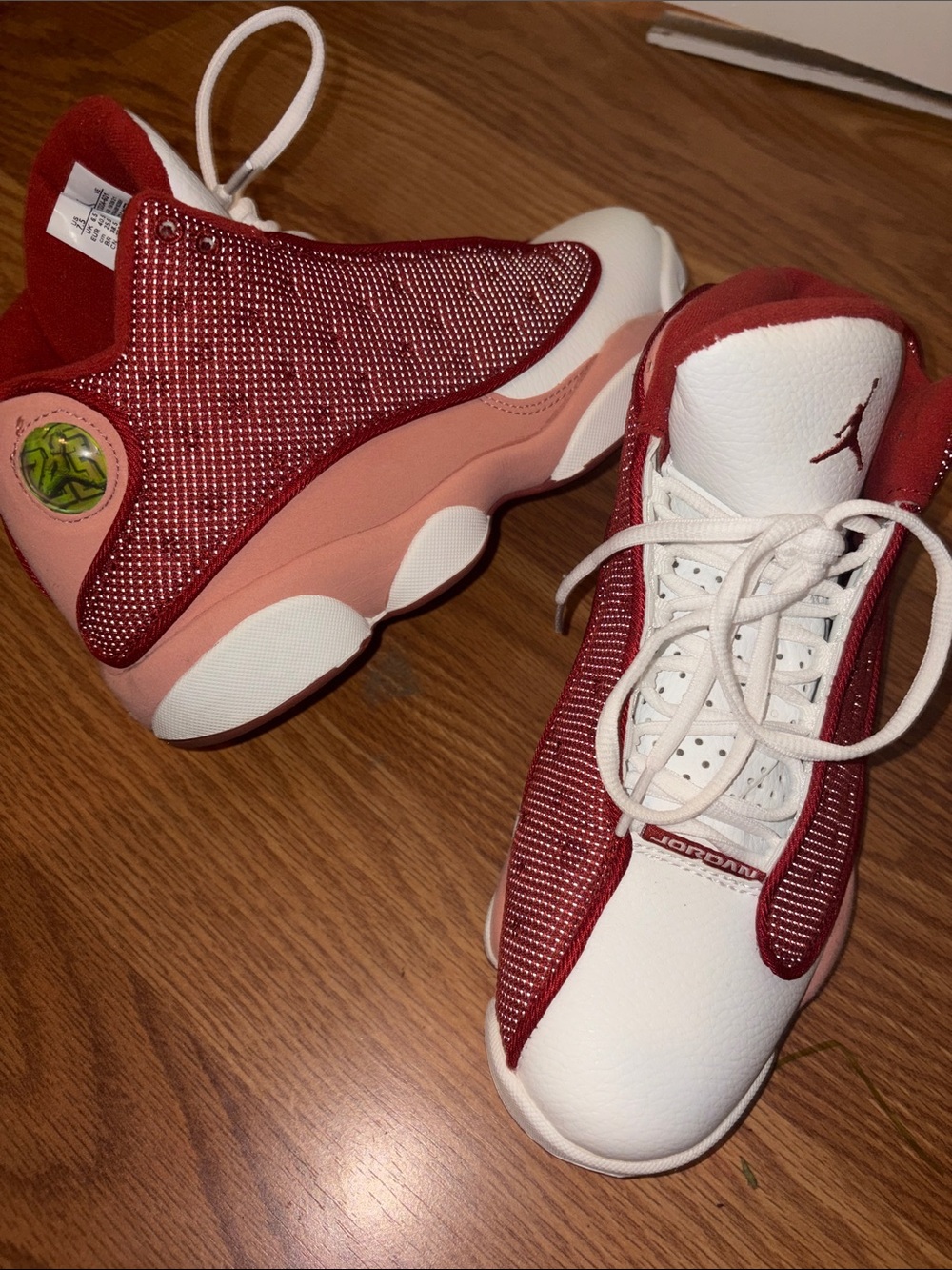 Jordan Red and White High-Top Sneakers - Picture 3 of 3